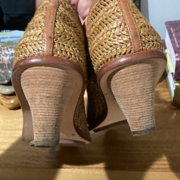 Matt Bernson Marlow Raffia Woven Ankle Booties Size 8 - Picture 3 of 5